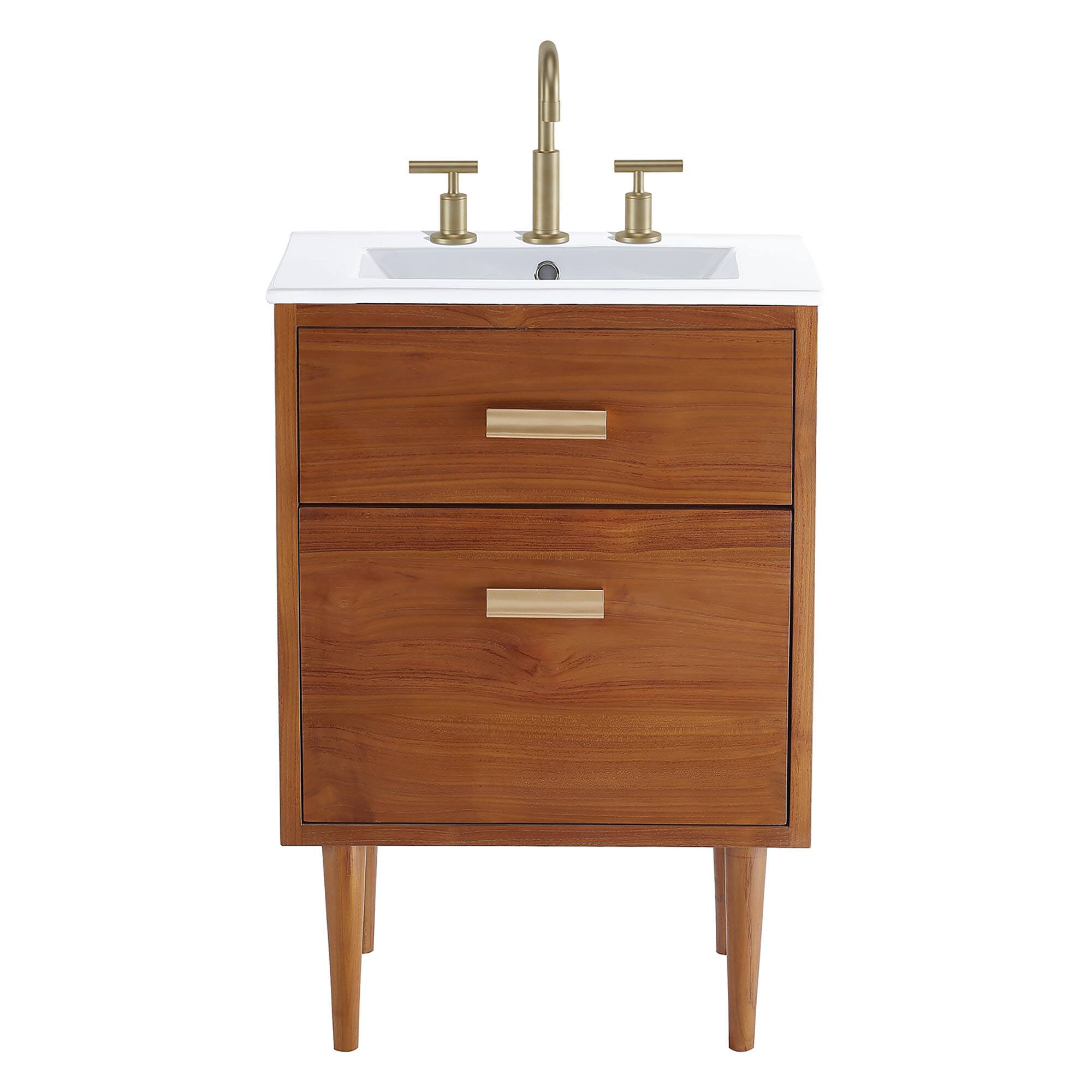 Alt View 4. Modway - Cassia Bathroom Vanity Basin Included - Natural White.