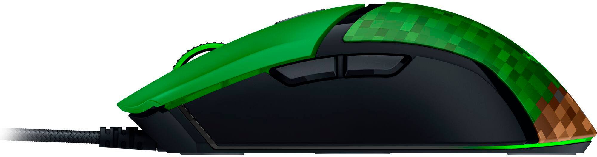 Alt View 5. Razer - Cobra Lightweight Optical Gaming Mouse with Chroma RGB Lighting - Minecraft Edition.