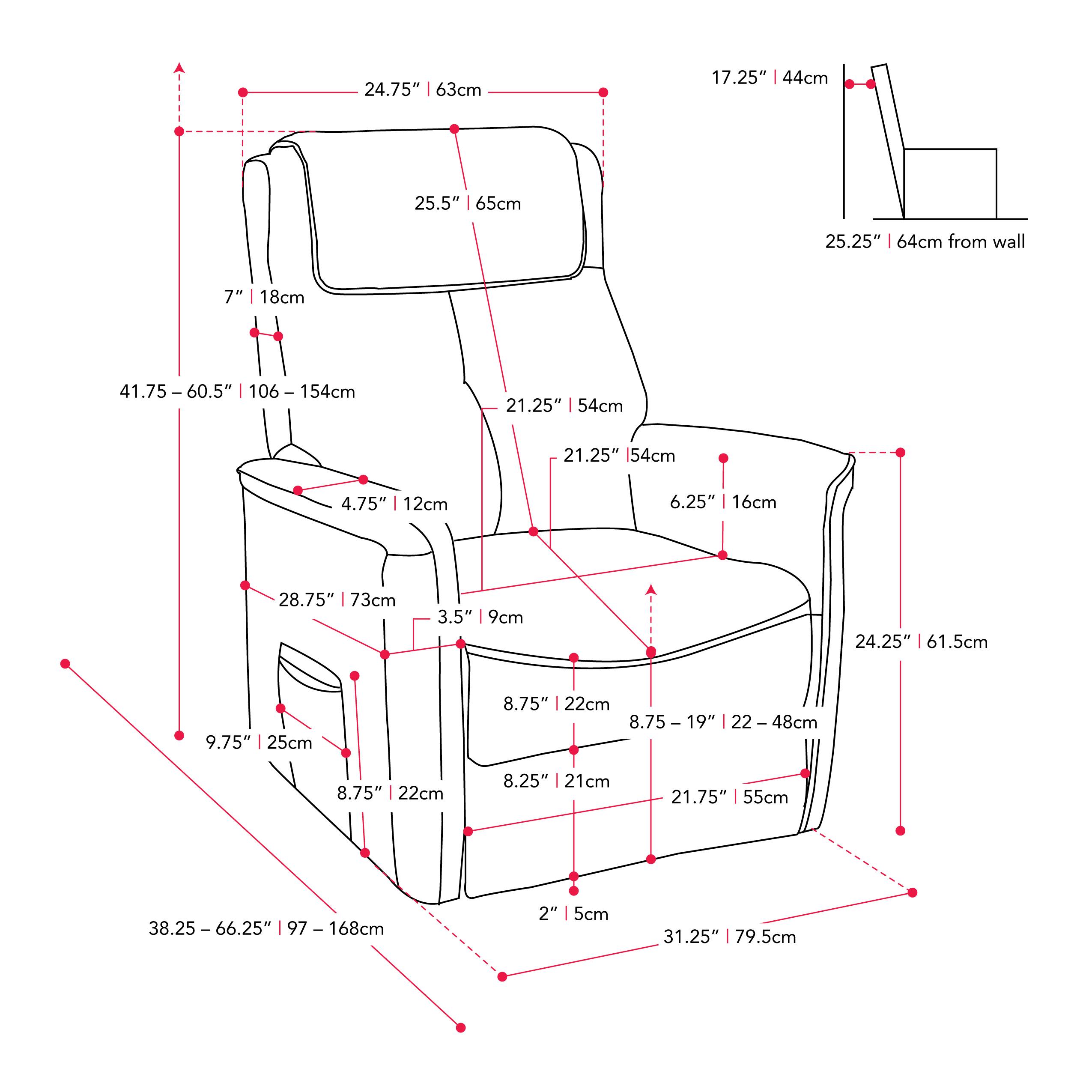 Alt View 13. CorLiving - Ashley Power Lift Fabric Recliner - Medium Grey.