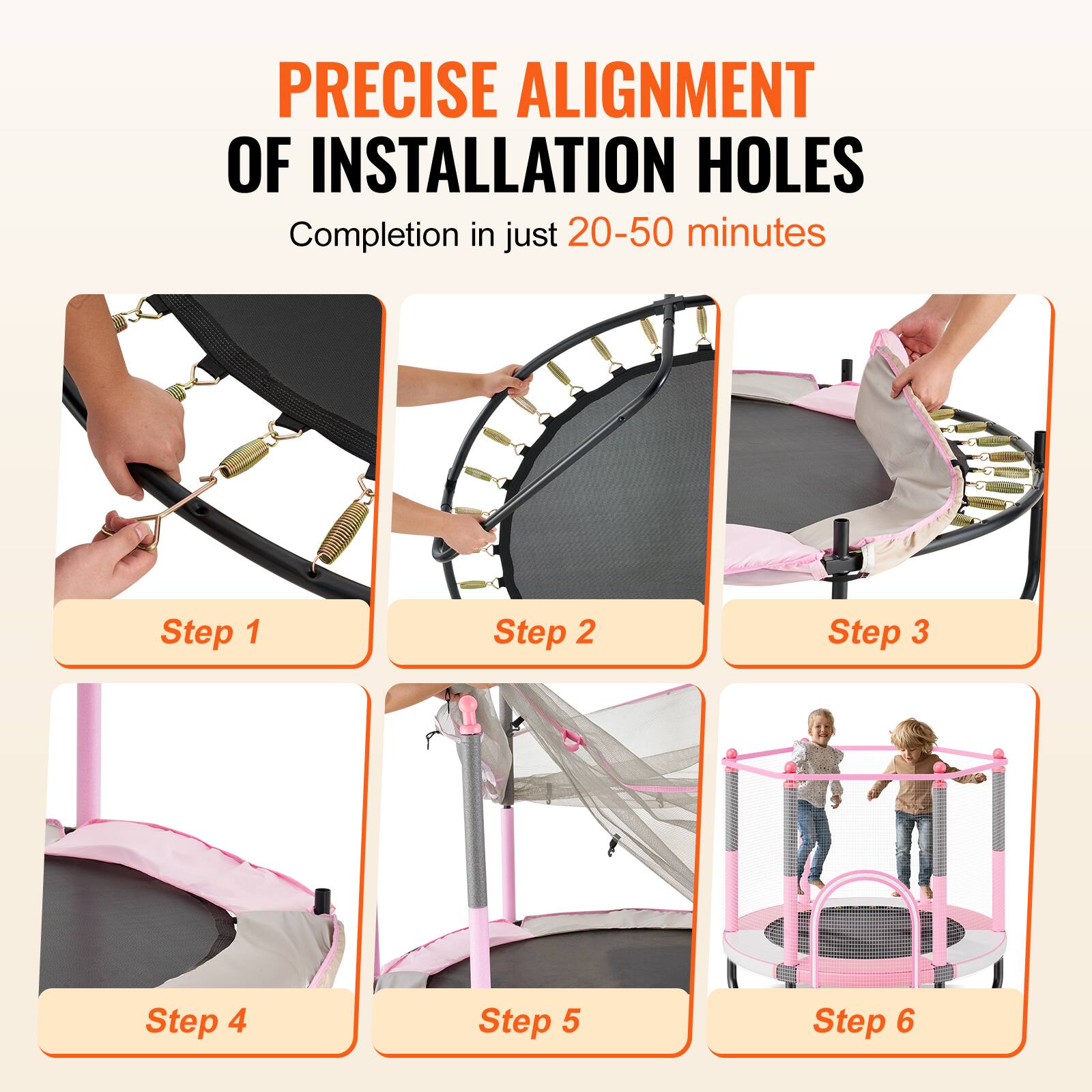 PRECISE ALIGNMENT OF INSTALLATION HOLES
Completion in just 20-50 minutes

Step 1
Step 2
Step 3
Step 4
Step 5
Step 6