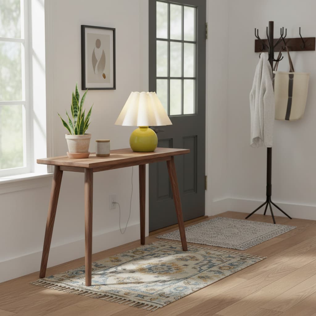 Alt View 3. FINEAK - Green Small Bedside Mini Table Lamp - Cute Nightstand Lamp with Scalloped Shade (Small Spaces) - ‎Green.