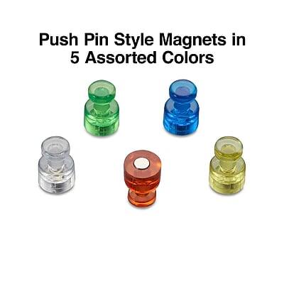 Push Pin Style Magnets in 5 Assorted Colors