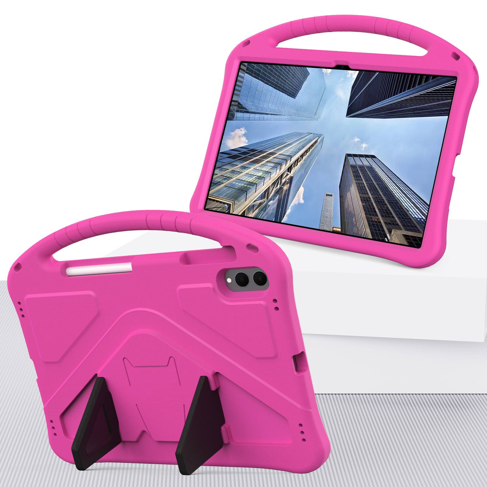 Alt View 2. Dteck - For Samsung Galaxy Tab S11 Ultra 2025 14.6-inch  Lightweight EVA Shockproof Handle Stand Kids Case Cover - Rose.