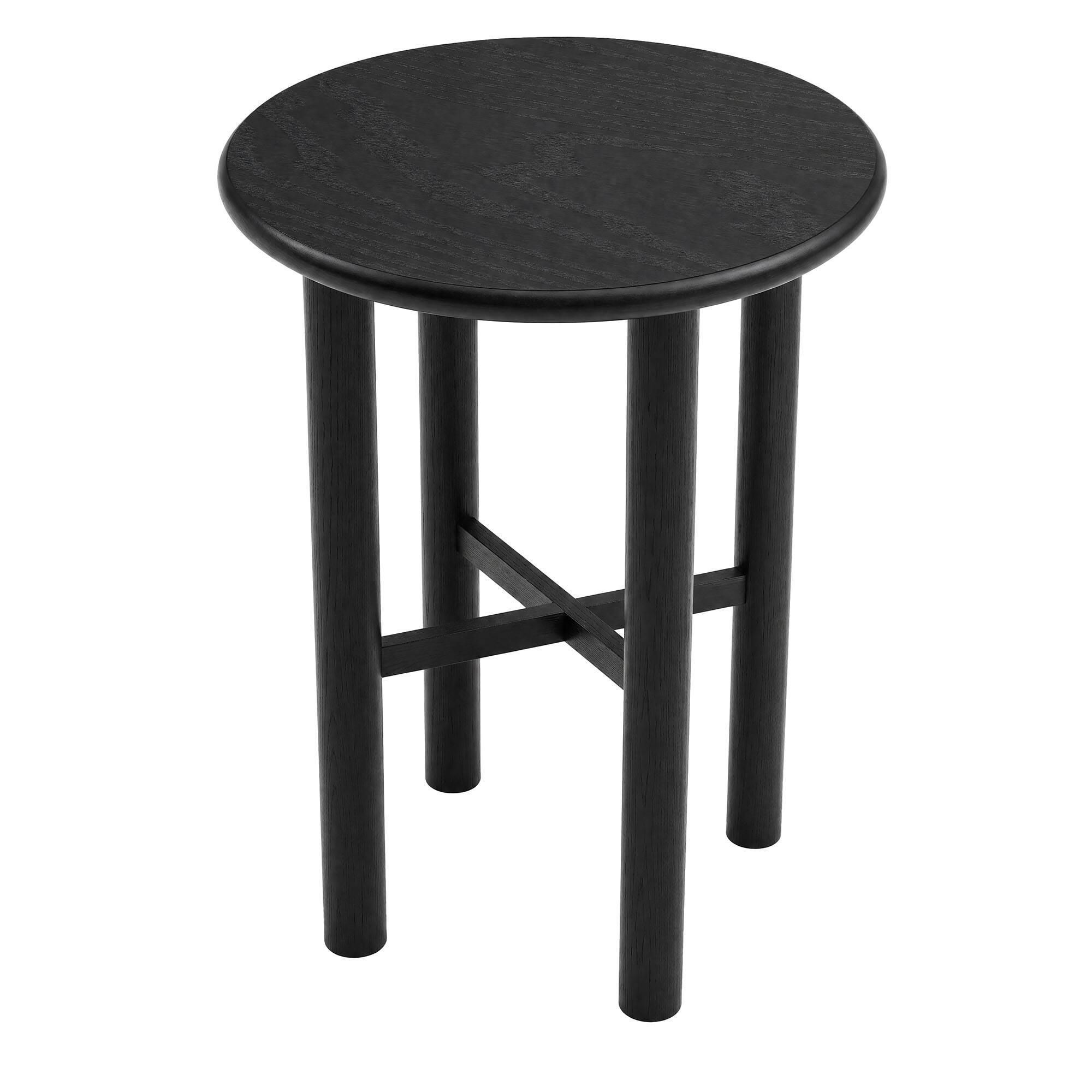 Alt View 2. Modway - Alvia Round 30" Oak Wood Bar Table by Modway - Black.