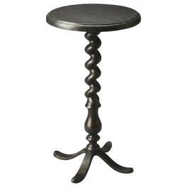 Starlight Canyon Home - Twisted Rope Round Side Table, Transitional Accent End Table for Living Room - Gray