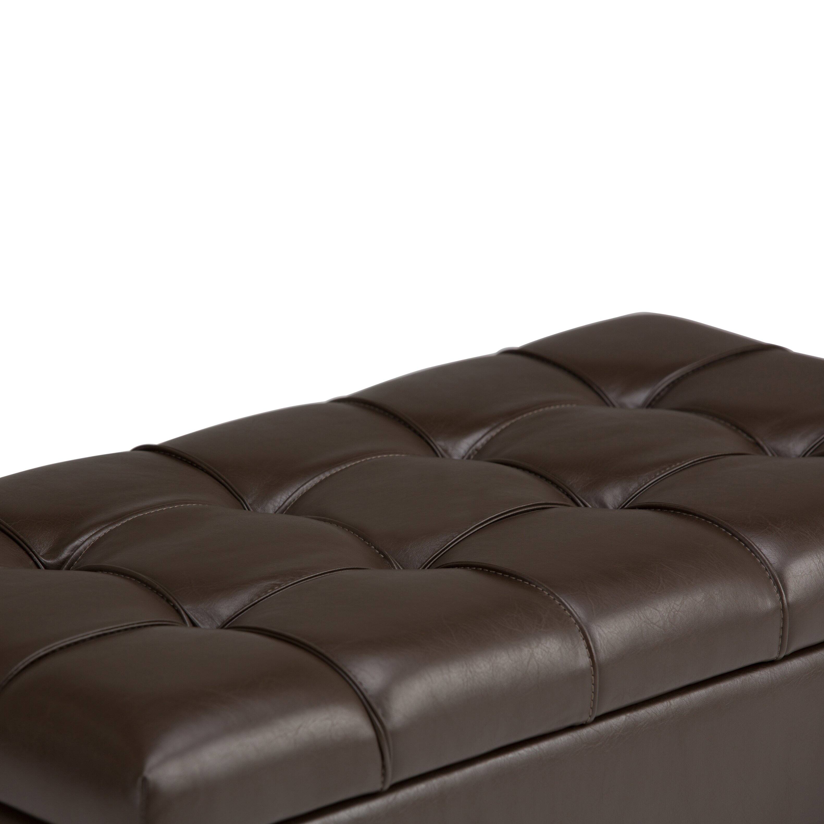 Alt View 15. Simpli Home - Sienna Storage Ottoman Bench - Chocolate Brown.