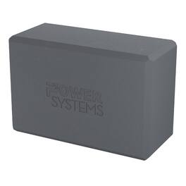 Power Systems - Lightweight Yoga Block, 9" x 6" x 4" Exercise Block for Stretching & Pilates - Gray