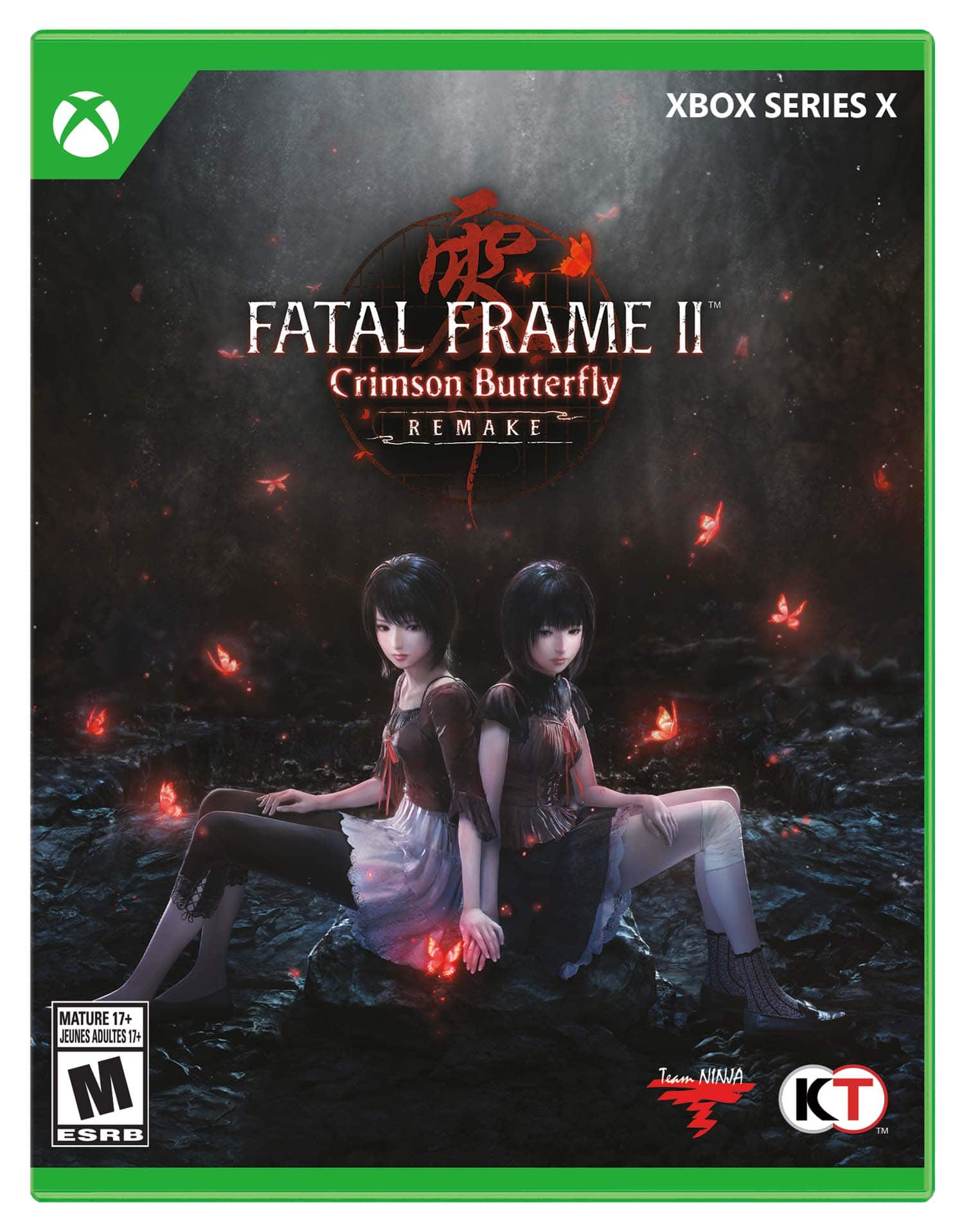 XBOX SERIES X

FATAL FRAME II
Crimson Butterfly
REMAKE

MATURE 17+
JEUNES ADULTES 17+
M

ESRB

Team NINJA
KT
