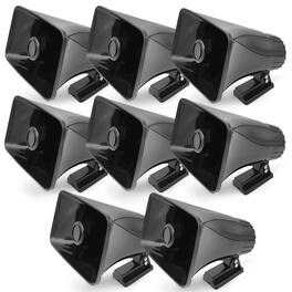 Pyle - 6" PA Horn Speaker for Indoor/Outdoor Use, 50W Peak Power, 8 Pack - Black