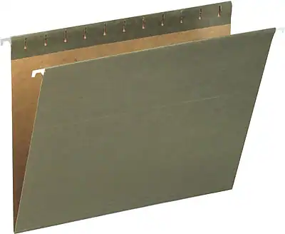 Front. Pendaflex - Hanging Folders, Standard Green, Letter, 25/Box - Green.