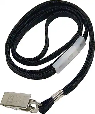 Front. Advantus - 36" Deluxe Safety Lanyard, 24/Box - Black.