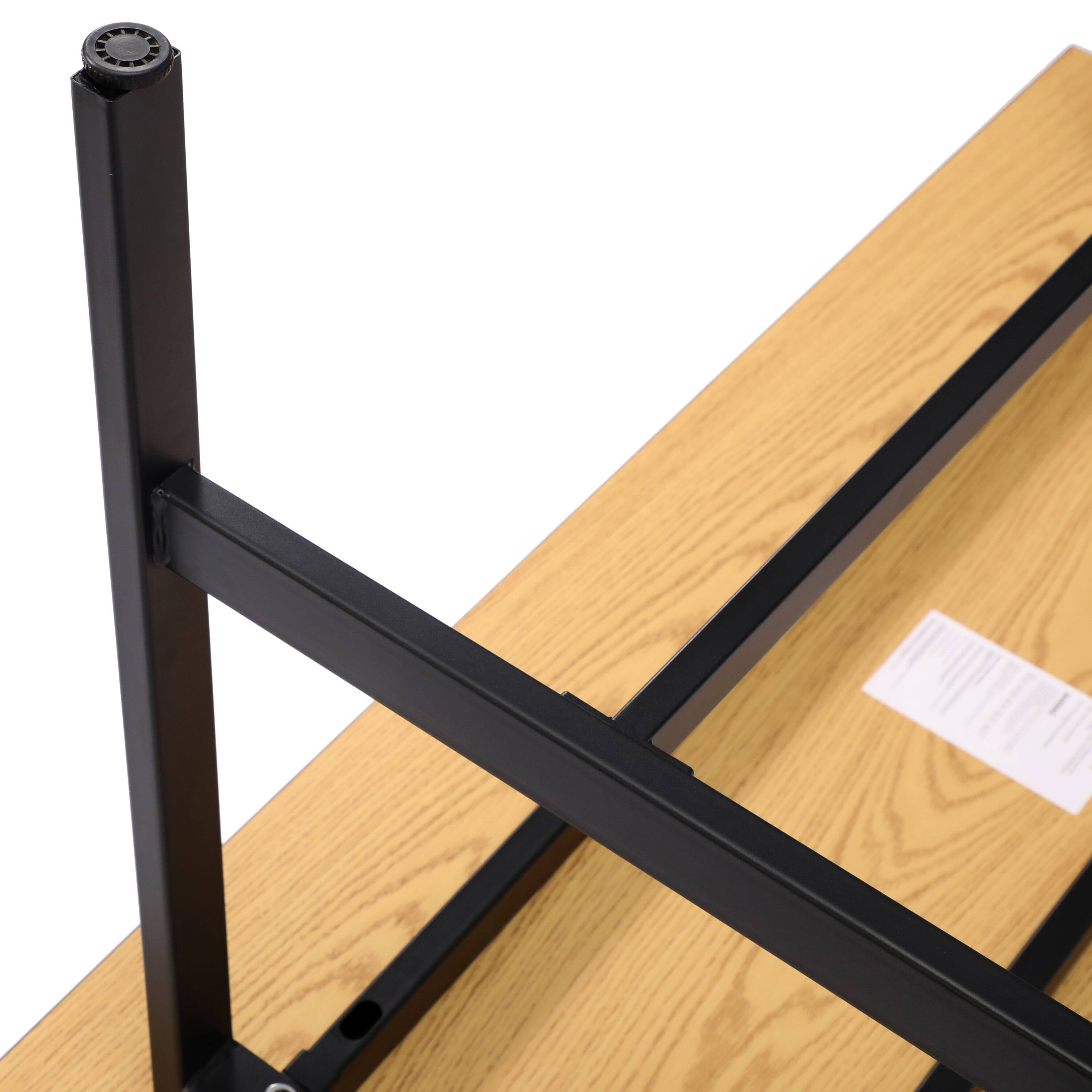 Alt View 8. Emma + Oliver - Remy 60x24 Dining or Gaming Table with Double Sided Laminate Table Top and Heavy Duty A-Frame Steel Base - Walnut.