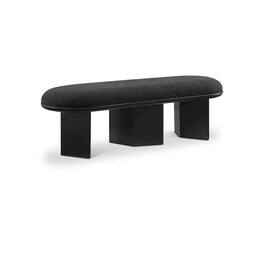 Meridian Furniture - Wilshire Boucle Fabric Bench - Black