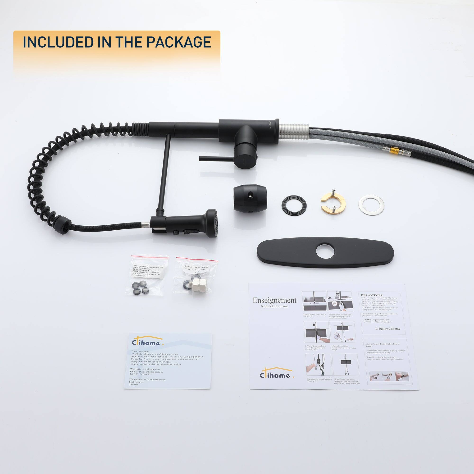 INCLUDED IN THE PACKAGE
Enseignement
Rubrique de cuisine
Cihome
Cihome