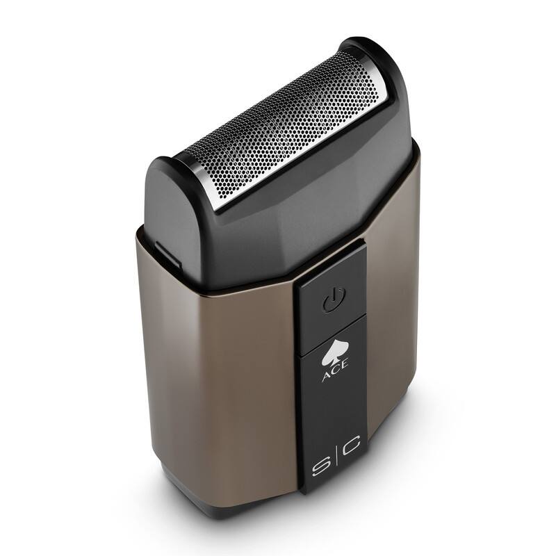 Left. StyleCraft - Ace Single Foil Shaver with Built-in Trimmer - Gunmetal.