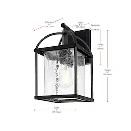 Elegant Lighting - Gratz 7 inch Outdoor Pendant - Black