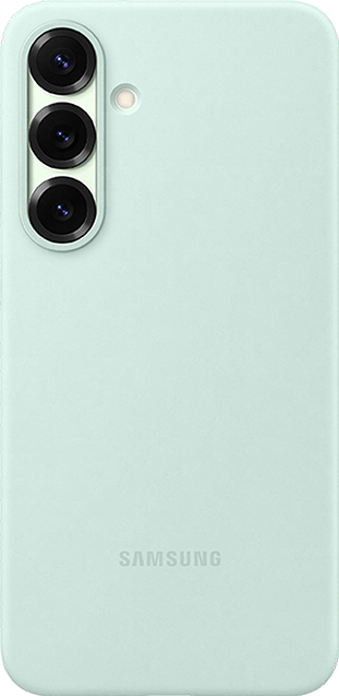 Front. Samsung - Samsung Galaxy S25+ Silicone Case - Mint Green - Mint Green.