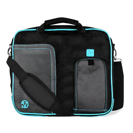 Front. Kitcheniva - Tablet Travel Sleeve Case Shoulder Bag For 11" iPad Aqua - Aqua.