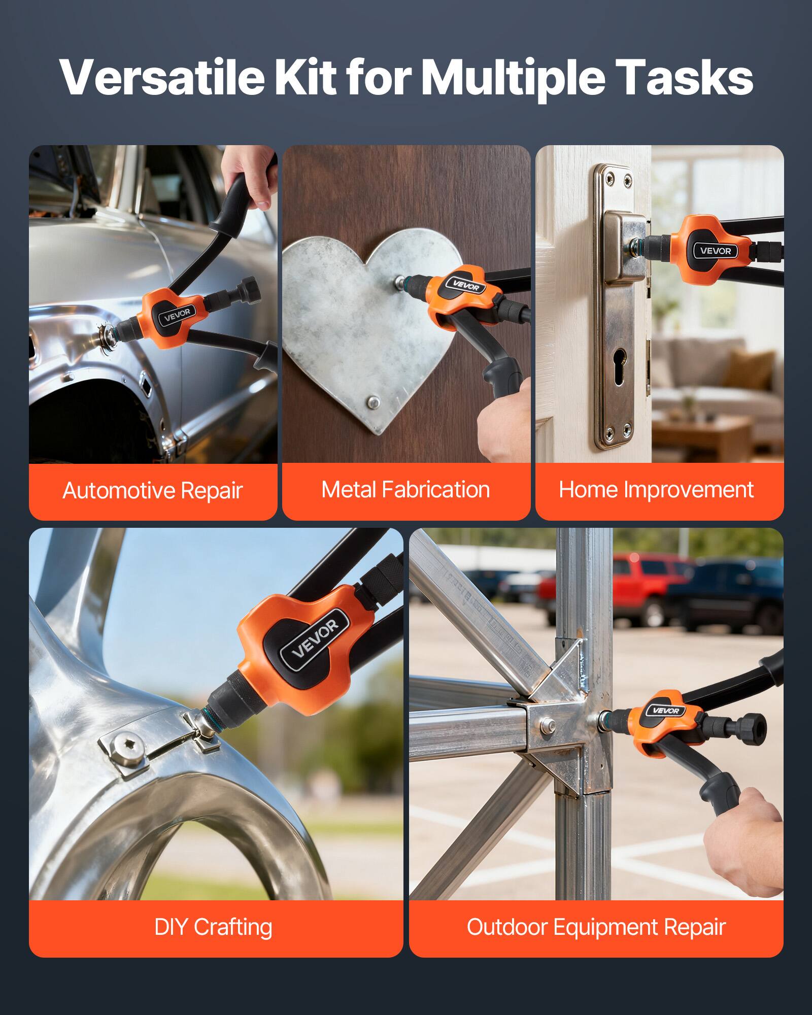 Versatile Kit for Multiple Tasks

- Automotive Repair
- Metal Fabrication
- Home Improvement
- DIY Crafting
- Outdoor Equipment Repair