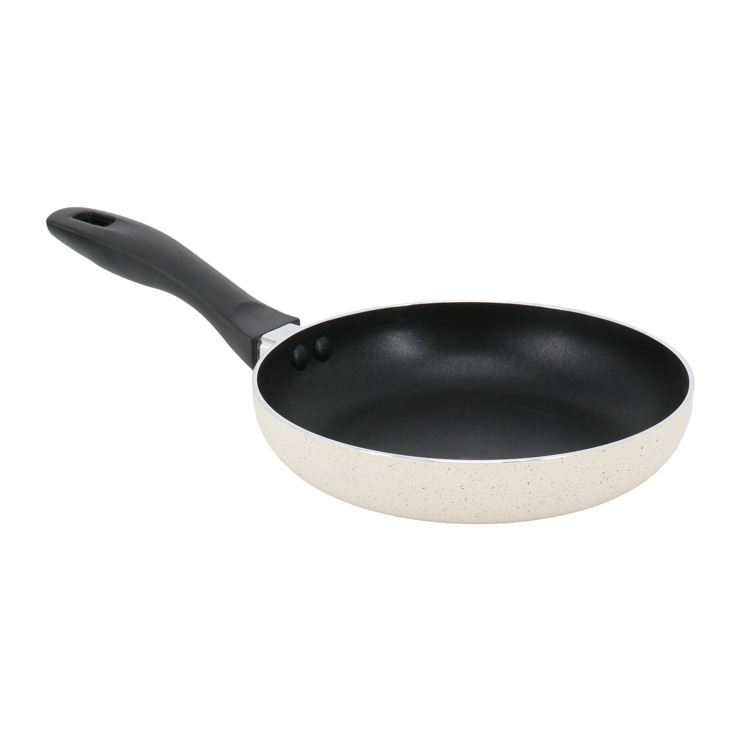 Front. Oster - Oster Clairborne 8 Inch Round Nonstick Aluminum Frying Pan in Linen - Linen.