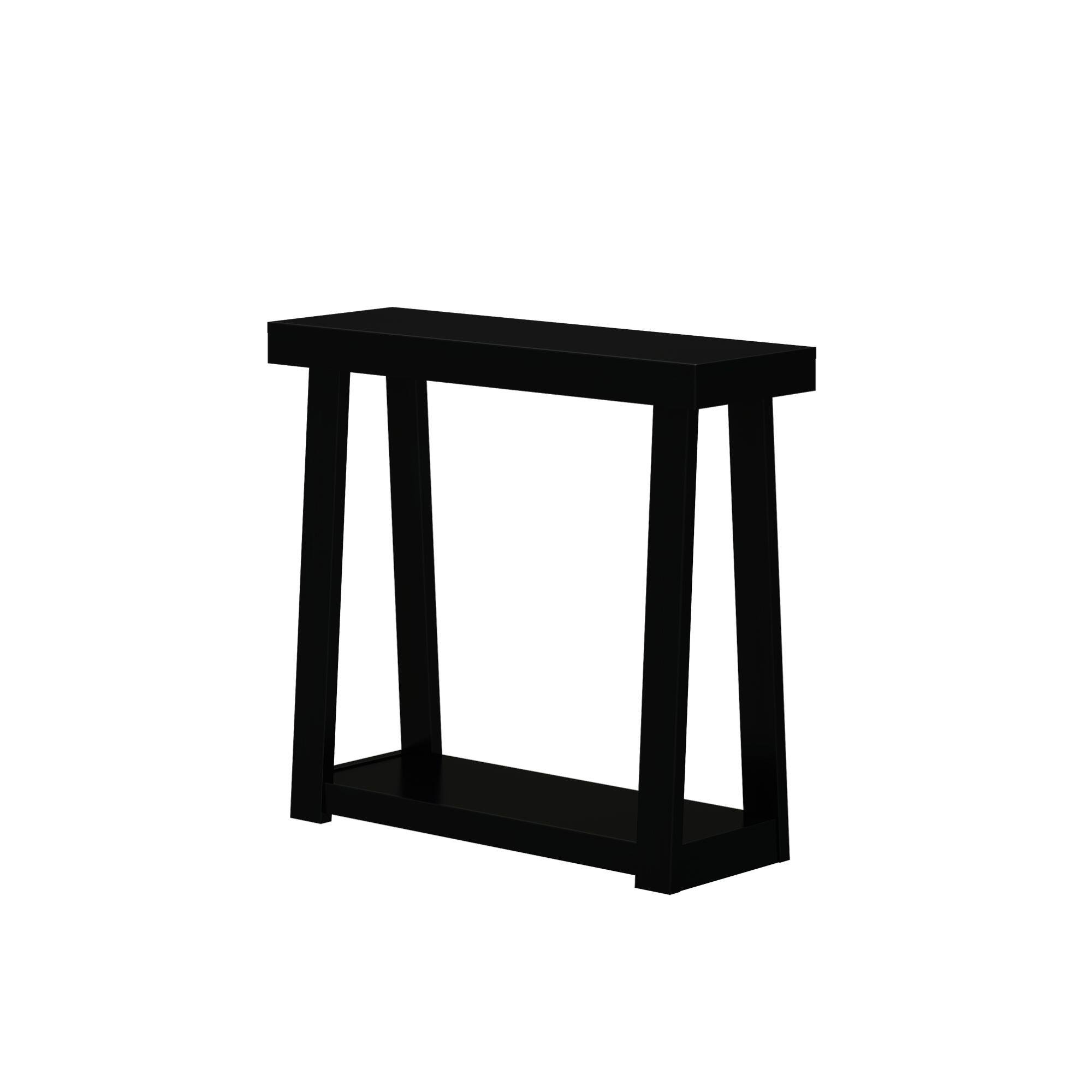 Alt View 2. Plank+Beam - Classic Console Table with Shelf - 36 inches, Black - Black.