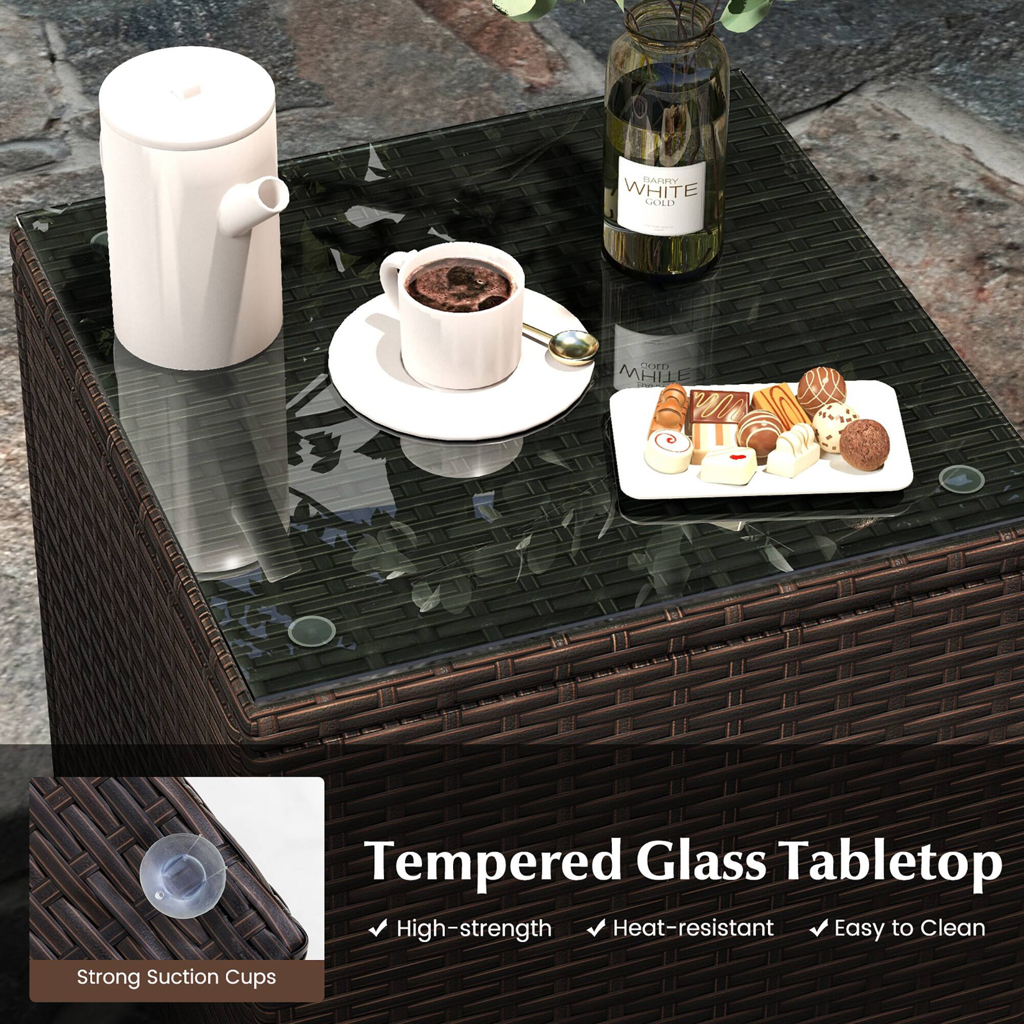 Tempered Glass Tabletop High-strength Heat-resistant Easy to Clean Strong Suction Cups