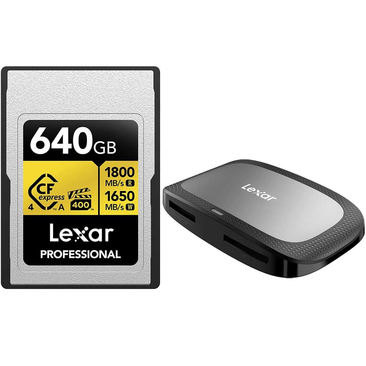 Gold Series Professional 640GB CFexpress 4.0 Type-A Memory Card WITH LEXAR CFEXPRESS TYPE A USB3.2 GEN2 READ price history on PriceWatchPro