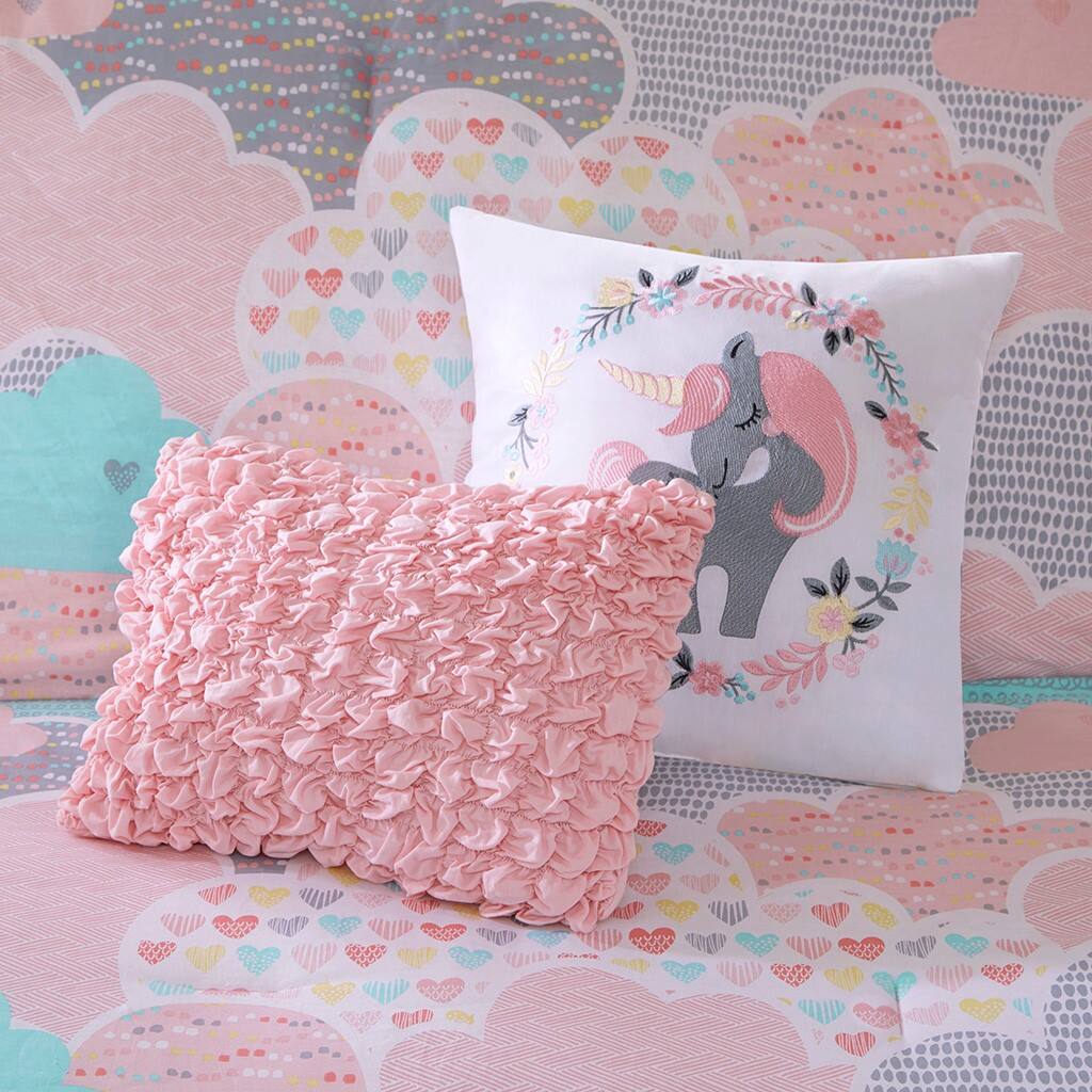 Alt View 1. Gracie Mills - Gracie Mills Eowyn Cotton Printed Comforter Set - Pink.