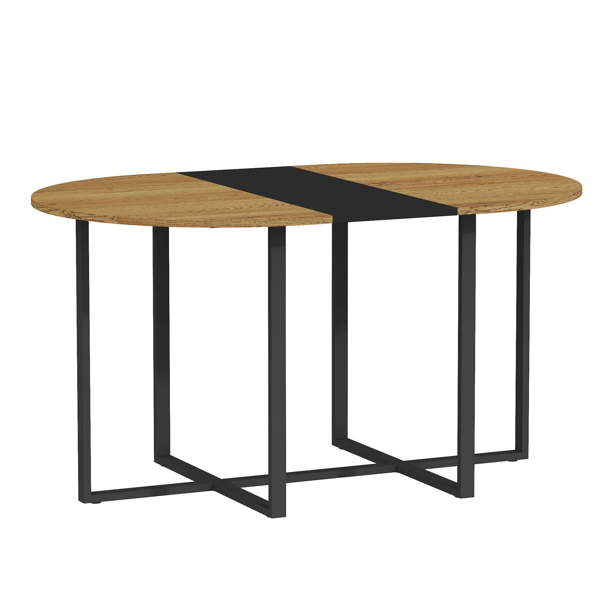 Angle. Loheer - Loheer- 4.92 ft Modern Wooden Dining Table for 6 Heavy Duty Kitchen Table with Black Legs for Family Dining Room - Black,Wood.