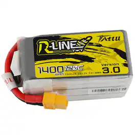 Tattu - R-Line Version 3.0 1400mAh 22.2V 120C 6S1P Lipo Battery w/XT60 Plug
