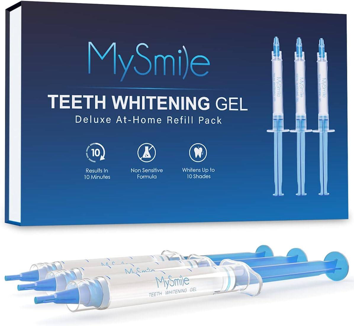 MySmile
TEETH WHITENING GEL
Deluxe At-Home Refill Pack
- Results In 10 Minutes
- Non Sensitive Formula
- Whitens Up to 10 Shades
MySmile
TEETH WHITENING GEL
