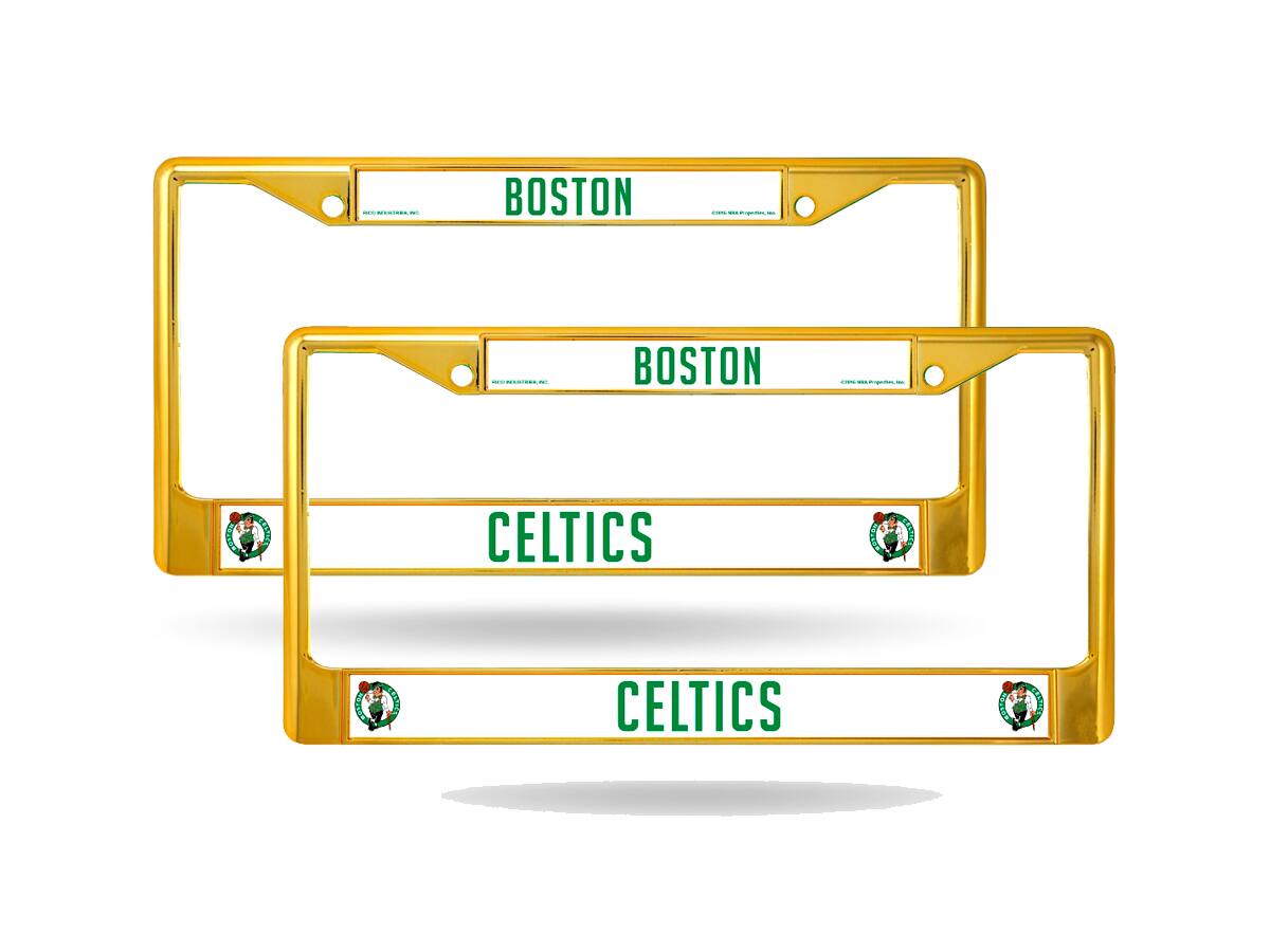 Boston Celtics NBA Chrome Metal License Plate Frame - Set of Two Frames