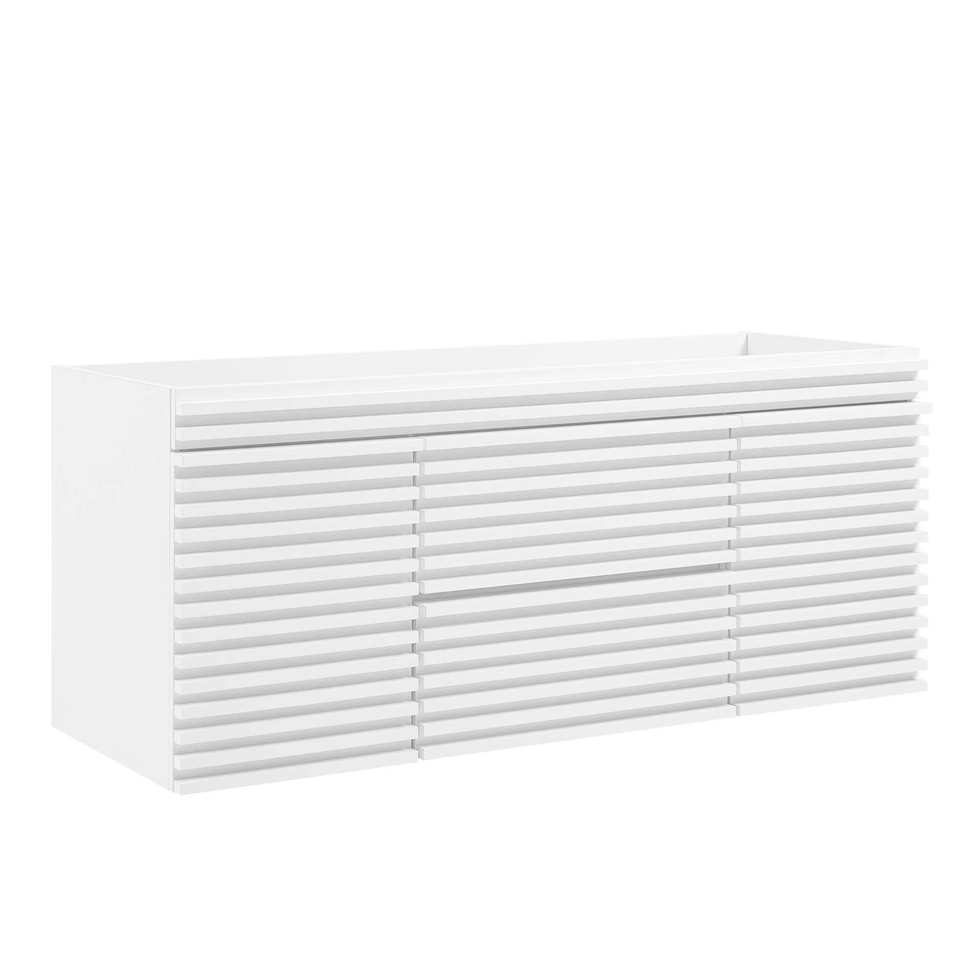 Angle. Modway - Render 48" Wall-Mount Bathroom Cabinet Basin Not Included by Modway - White.