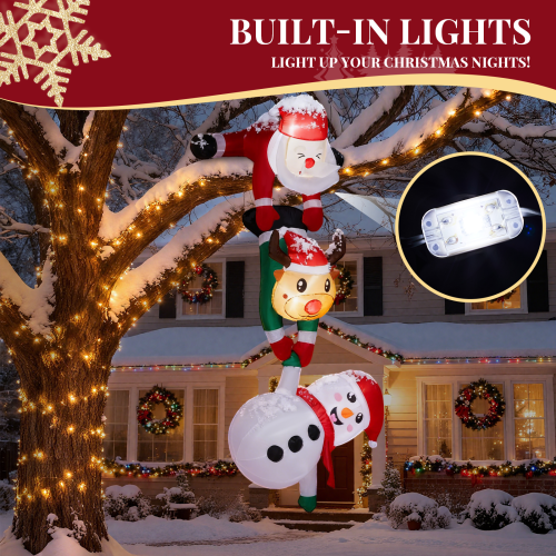 BUILT-IN LIGHTS  
LIGHT UP YOUR CHRISTMAS NIGHTS!