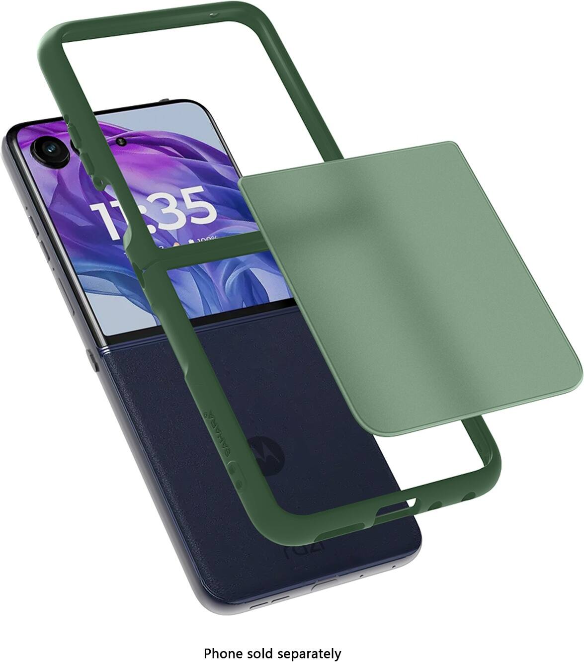 The text on the image reads: "135 1000 BAHARA Phone sold separately."