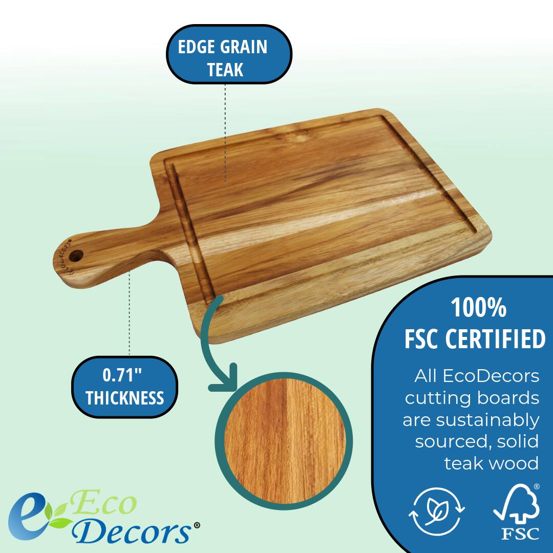 EDGE GRAIN TEAK

0.71" THICKNESS

100% FSC CERTIFIED

All EcoDecors cutting boards are sustainably sourced, solid teak wood

Eco Decors®