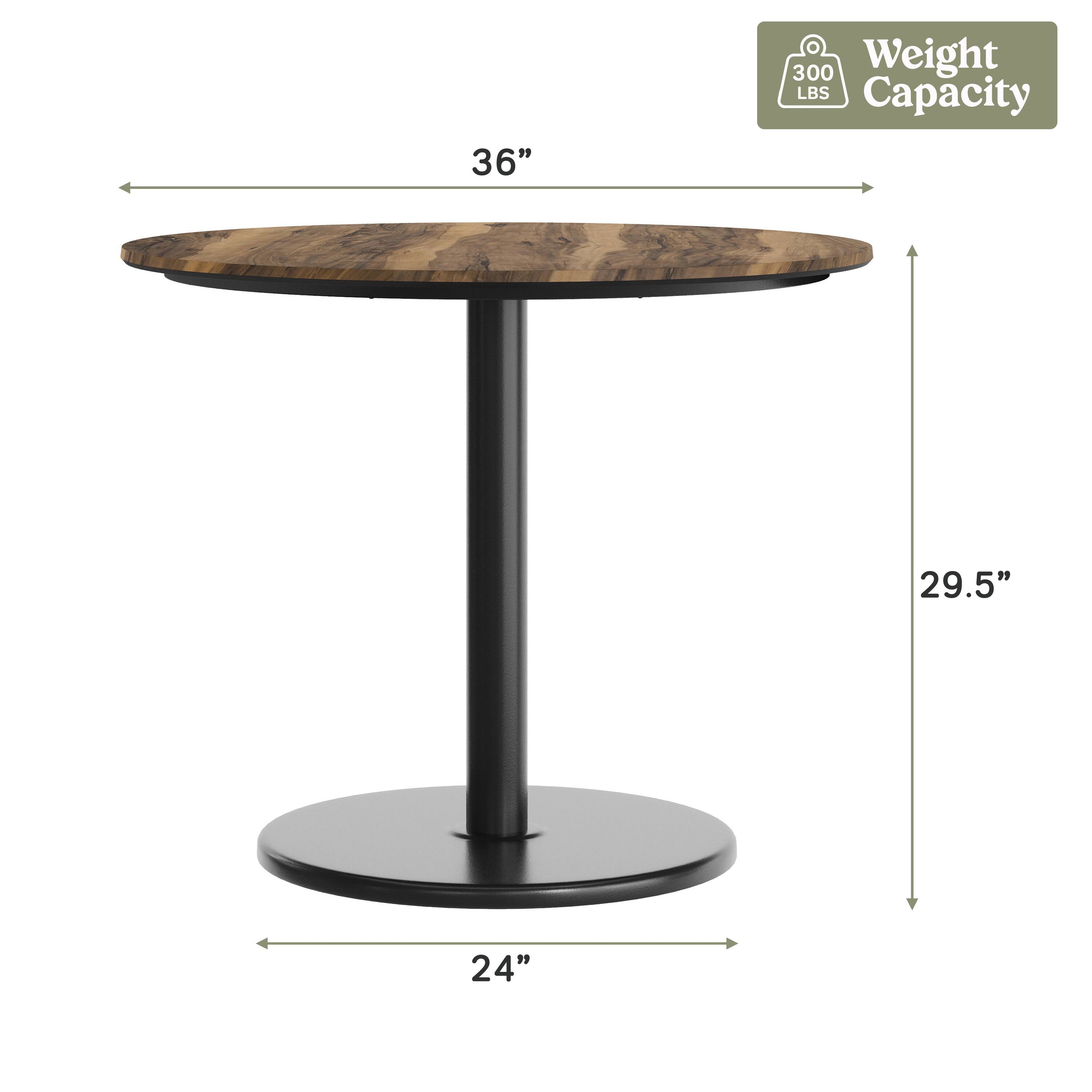 36" Diameter, 29.5" Height, 24" Base, 300 LBS Capacity