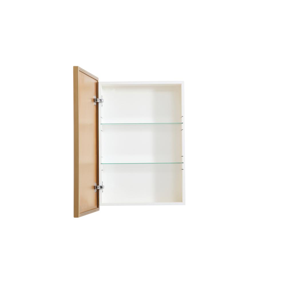 Left. Elegant Decor - Metal mirror medicine cabinet 20 inch x 28 inch in Brass - Brass.