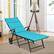 Alt View 3. Costway - 2PCS Aluminum Rattan Lounger Recliner 5-Position Adjustable Chair - Turquoise.