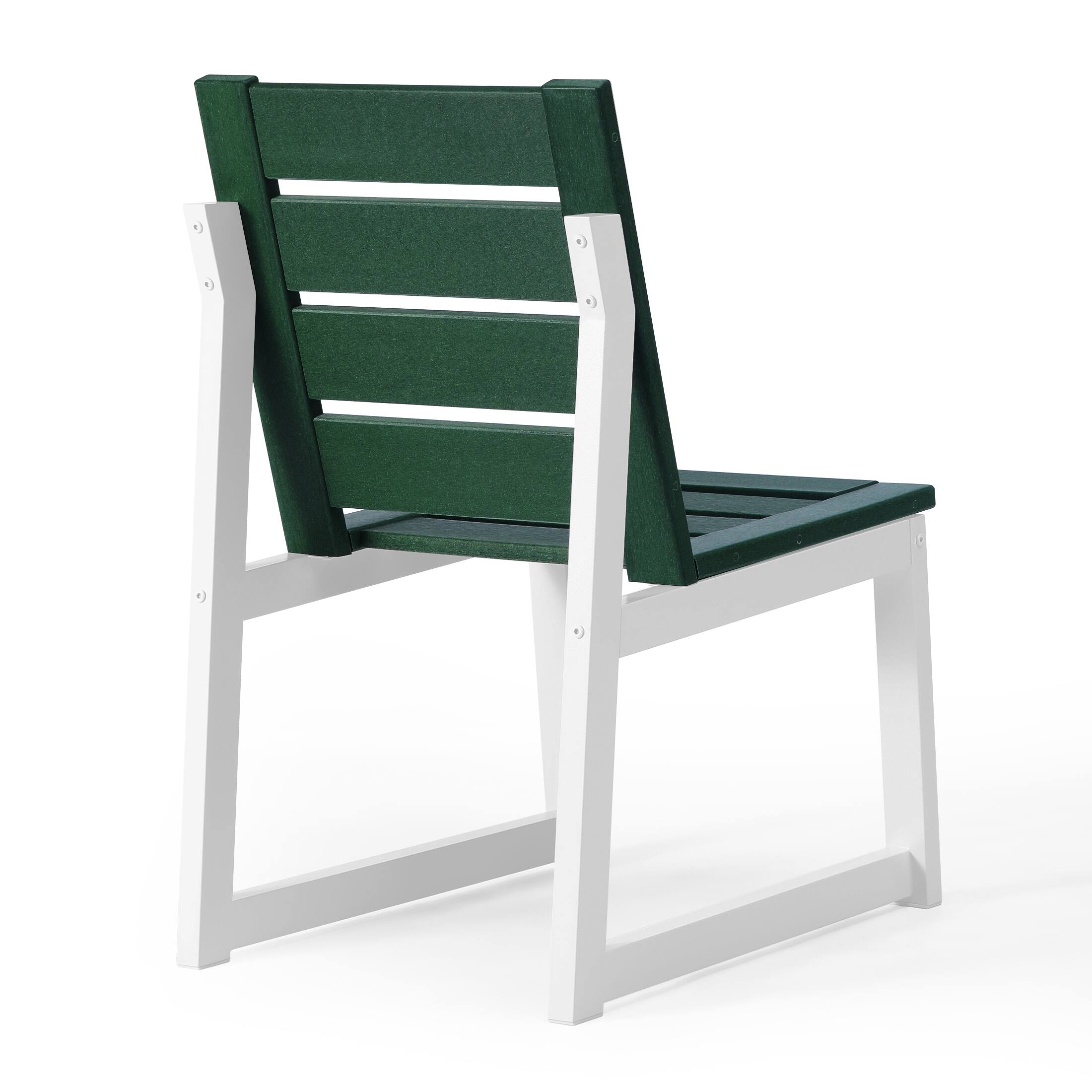 Back. WestinTrends - WestinTrends Cape May HDPE Outdoor Patio Dining Side Chair - Dark Green.