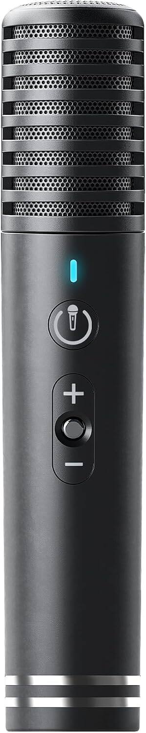 Front. Ikarao - Wireless Microphone for Ikarao Shell S1/S2, Pro Dynamic Mic, 1PC, Replacement/Accessory Mic with 8 Sound Effects, 20H - Black.