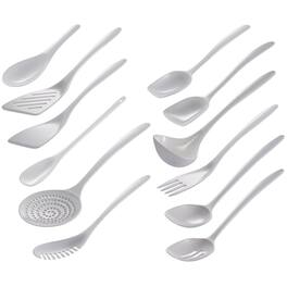 Hutzler - 12 Piece Cook & Serve Melamine Utensil Set - White