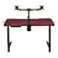 Alt View 12. OSP Home Furnishings - Arena 1337 Battlestation Gaming Desk - Red Carbon Fiber/Black.