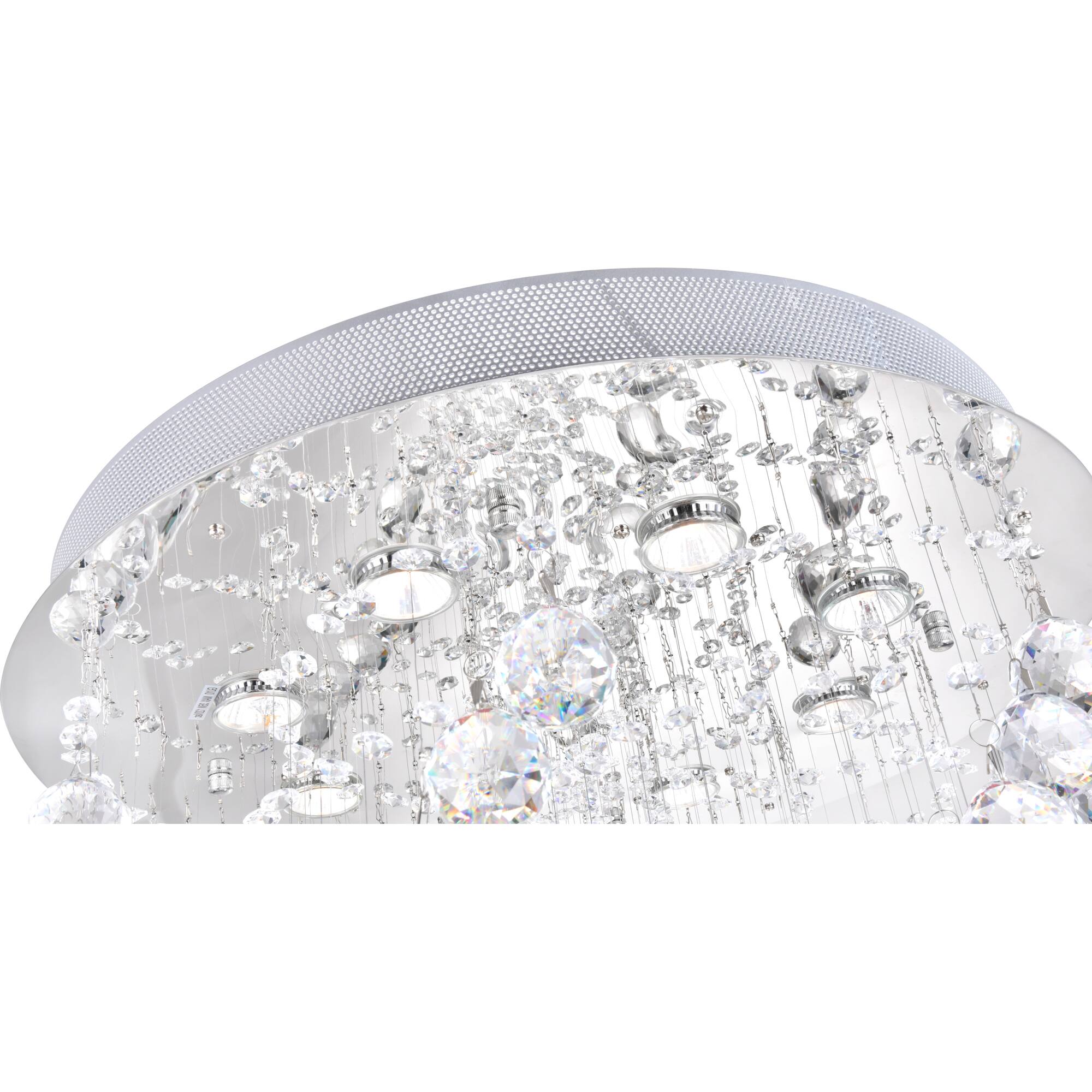 Left. CWI Lighting - Twister 8 Light Flush Mount With Chrome Finish - Chrome.