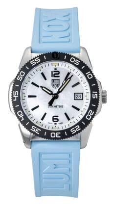 Luminox - Pacific Diver Ripple Rubber Strap Dial Quartz Diver's XS.3124M 200M Unisex Watch - Mother Of Pearl