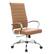Front. LeisureMod - Benmar High Back Leather Office Chair with Adjustable Height, Swivel Base, Ergonomic Design Modern Conference Chair - Brown.