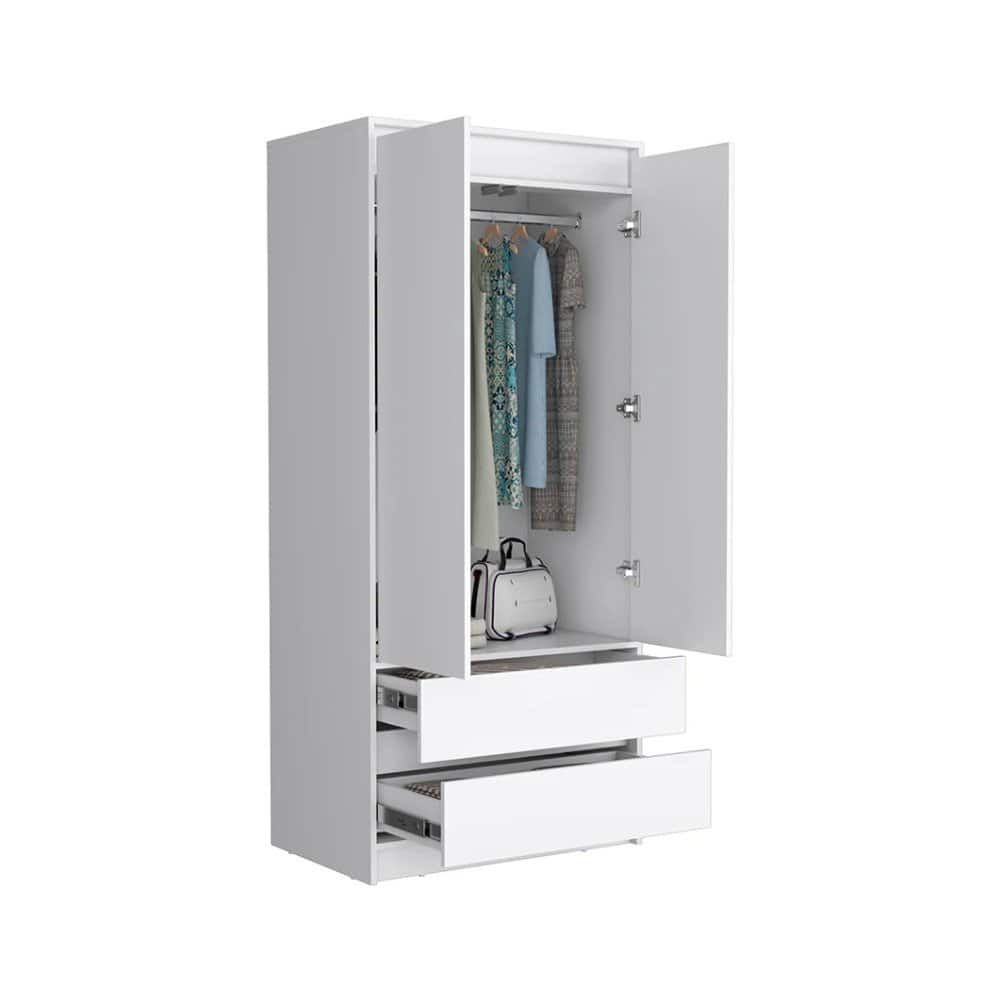 TuHome - Austin Armoire MDF - White