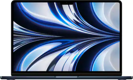 Apple - Geek Squad Certified Refurbished MacBook Air 13-inch Apple M2 chip Built for Apple Intelligence- 16GB Memory - 256GB SSD - Midnight