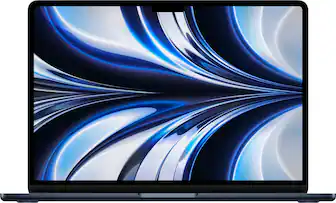 Apple - Geek Squad Certified Refurbished MacBook Air 13-inch Apple M2 chip Built for Apple Intelligence- 16GB Memory - 256GB SSD - Midnight