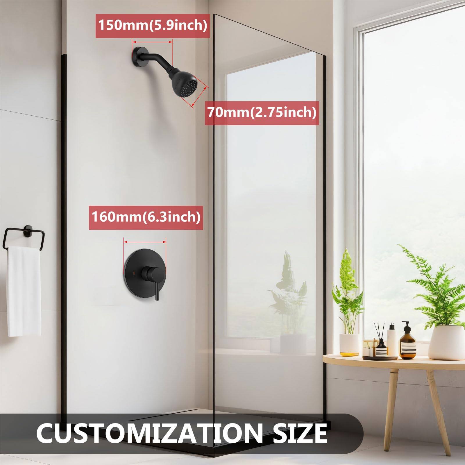 150mm (5.9 inch)  
70mm (2.75 inch)  
160mm (6.3 inch)  

CUSTOMIZATION SIZE